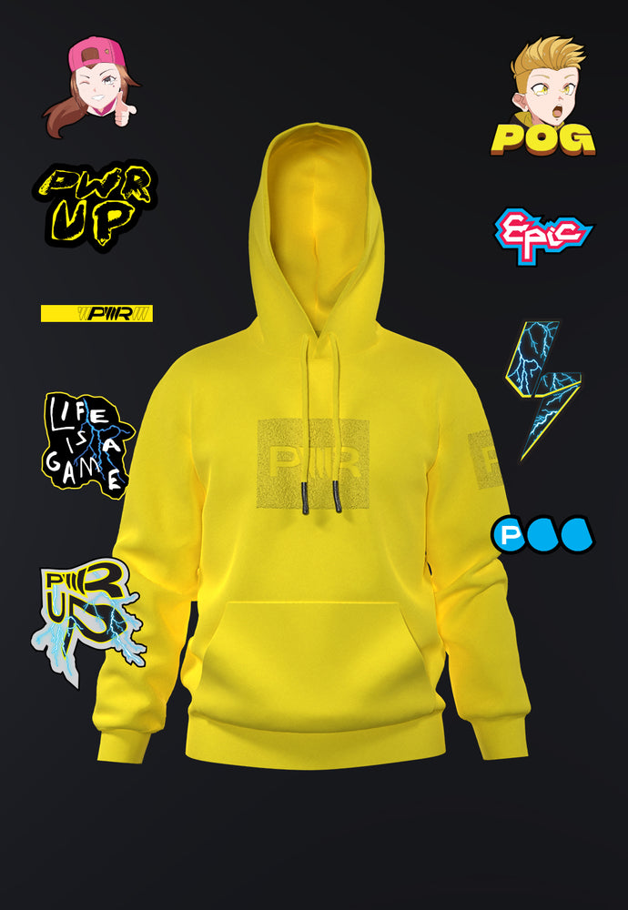 Velcro Hoodie and random patches (yellow)